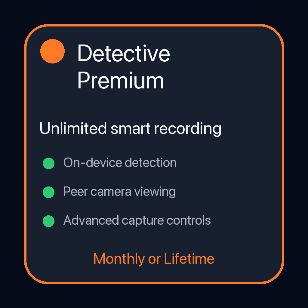 Detective Premium feature summary